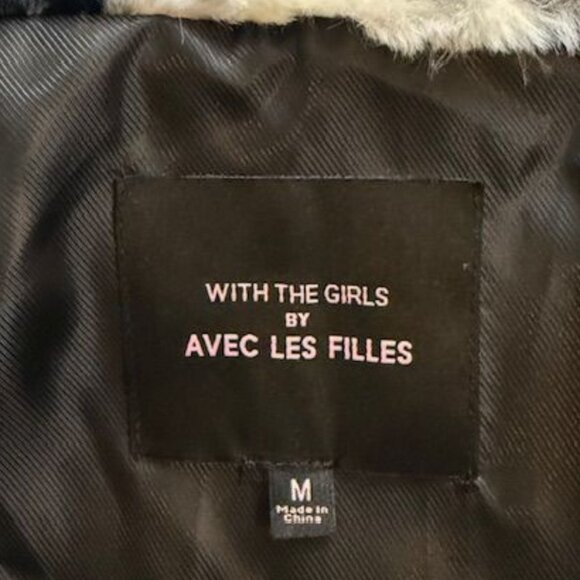 NWOT Avec Les Filles Dalmatian Black White Faux Fur Coat - Picture 13 of 14